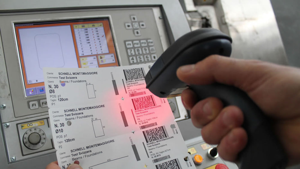 Schnell Formula 14 hakas- ja raudoiteautomaatiokone Bau-Met Oy barcode reader